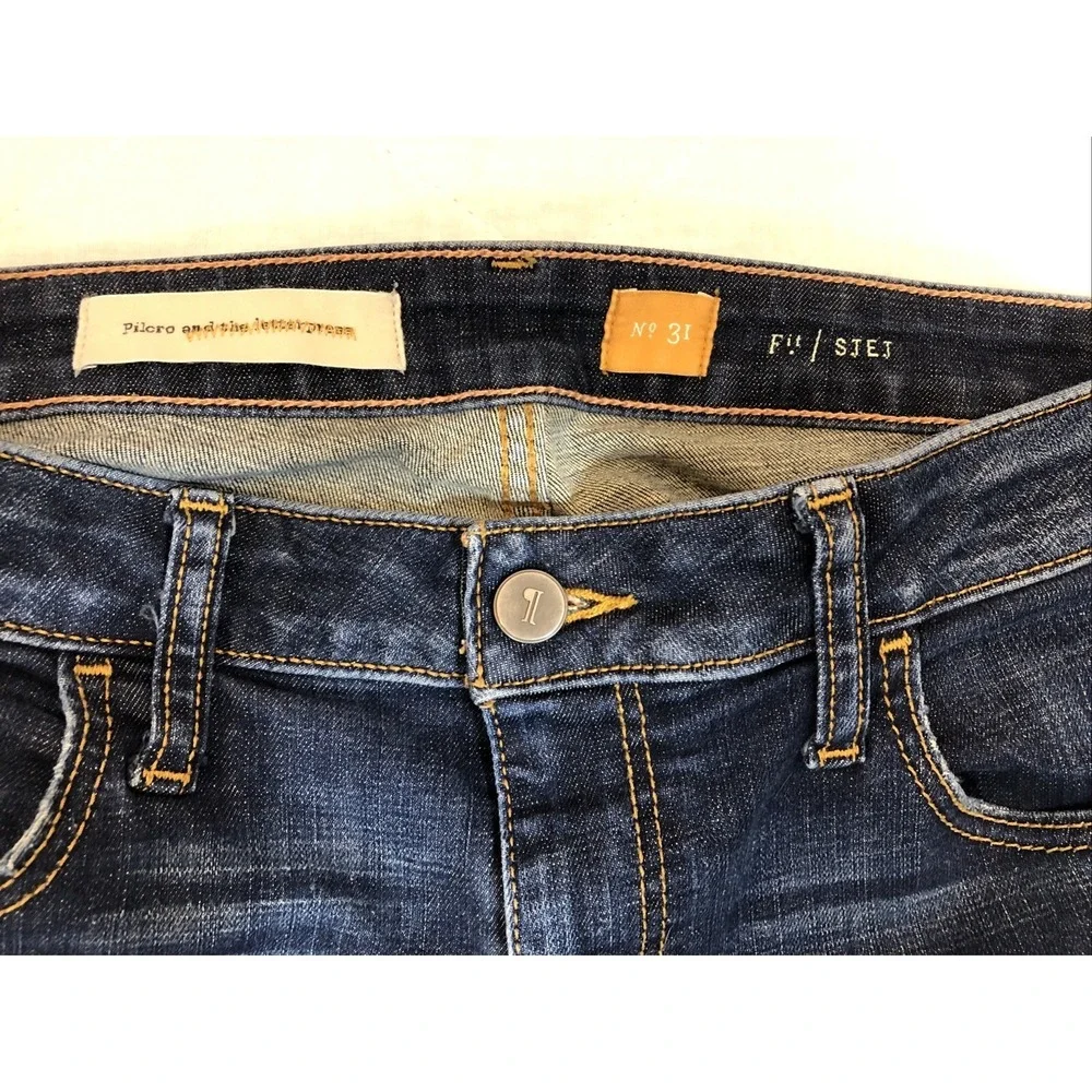 Anthropologie Pilcro and the Letterpress Jeans Womens Size 31 Fit SJEJ Straight